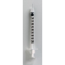 Syringe insulin with needle attached 0.5ml syringe with 30 gauge x 8mm needle BD Micro-Fine